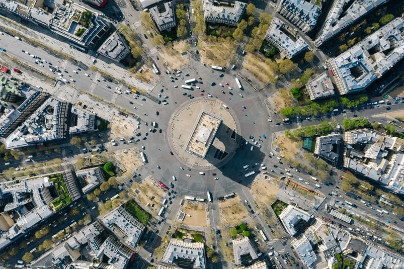 Vue aérienne de Paris